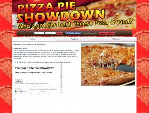 Best pizza in town contest with online voting