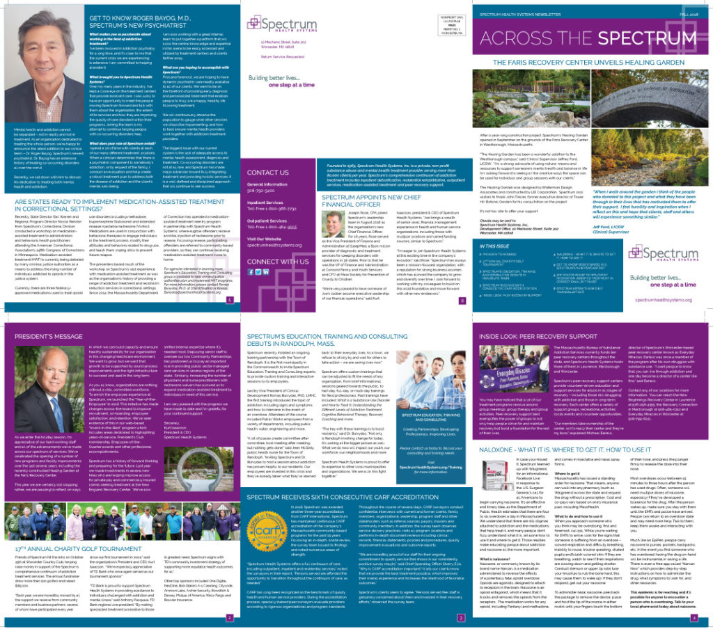 Layout and production of six page brochure